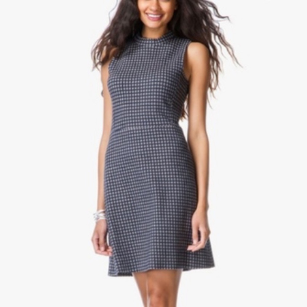 Theory Seraon Palmetto Knit Sleeveless Dress Navy Blue
